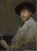 James Abbott Mcneill Whistler Arrangement in Gray Portrait of the Painter oil painting picture wholesale